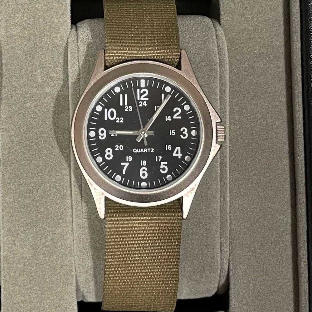 Military GI Style Quartz Watch with Olive Drab Band (Rothco)
